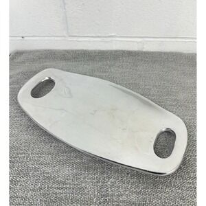 Nambe 610 Silver Plated 2 Handle Oval Platter New in Original Box 1992 Vtg